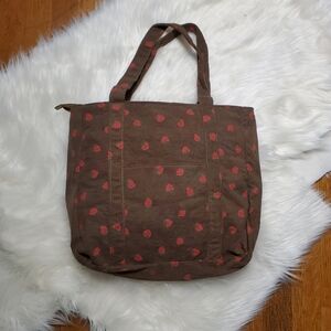 Brown Corduroy Strawberry 🍓 Bag